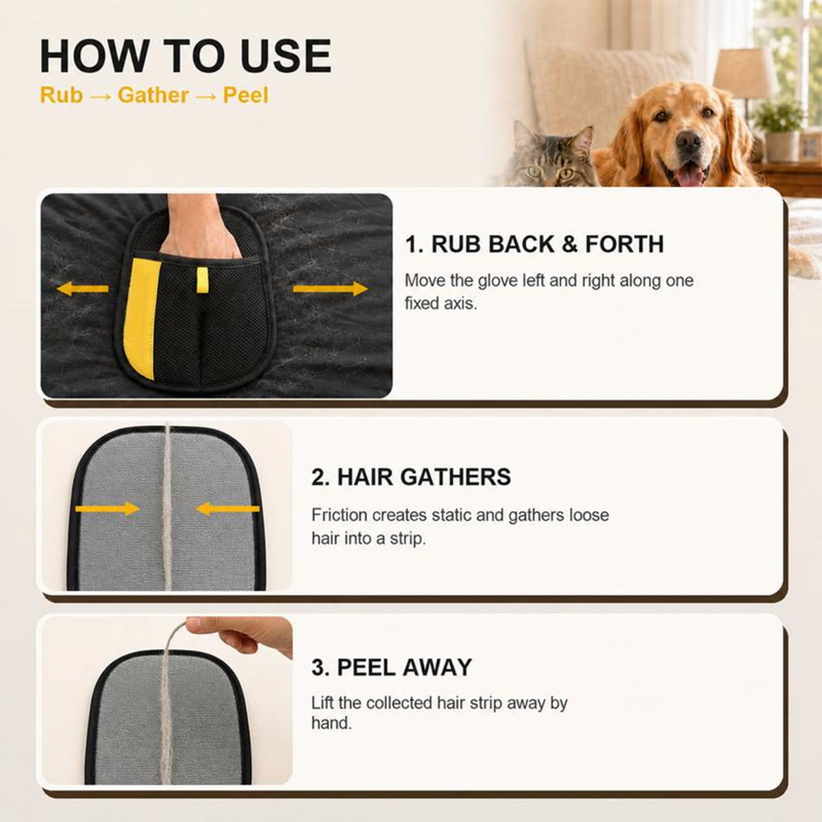 Pet Hair Remover Glove