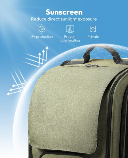 Cat Carrier Backpack -  Expandable, Locking Zipper, Ventilated Mesh, Breathable Fabric, UV Protection, Padded Straps, Foldable, No Pulling
